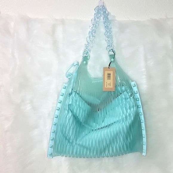 NWT STEVE MADDEN BLASER HOBO BAG AQUA - Picture 1 of 6